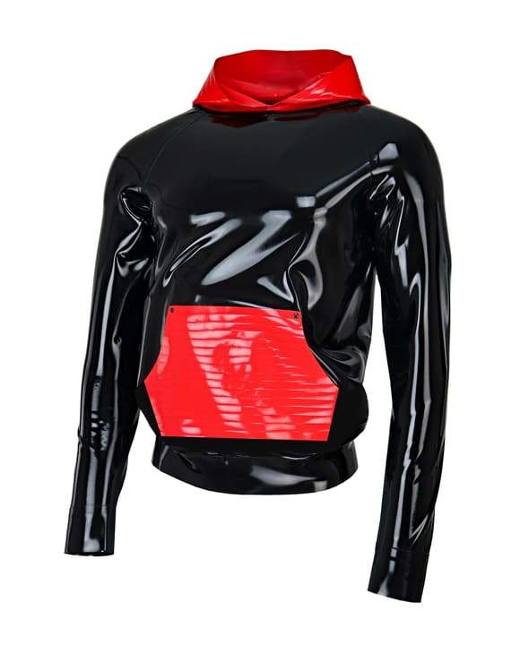Latex Hoodie CONTRAST STRUCTURE Laser Edition